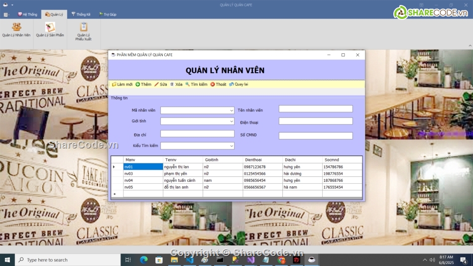 quản lý cafe,C#,winform,C# Cafe Báo Cáo,c# cafe,Cafe